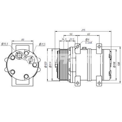 Компрессор RC-U08589 MOTORCOOL